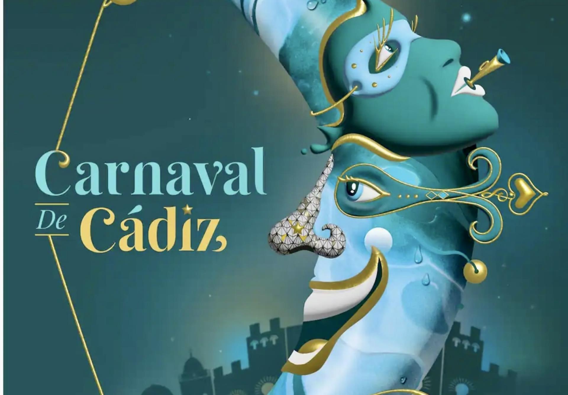 Cartell del Carnaval de Cádiz 2024: Hechizo de luna gaditana